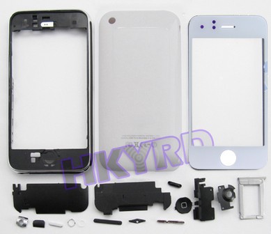 (ID:Kry02-3GS)   Komplet kryty+stredný panel+drobné súčasti iPhone 3GS -biely